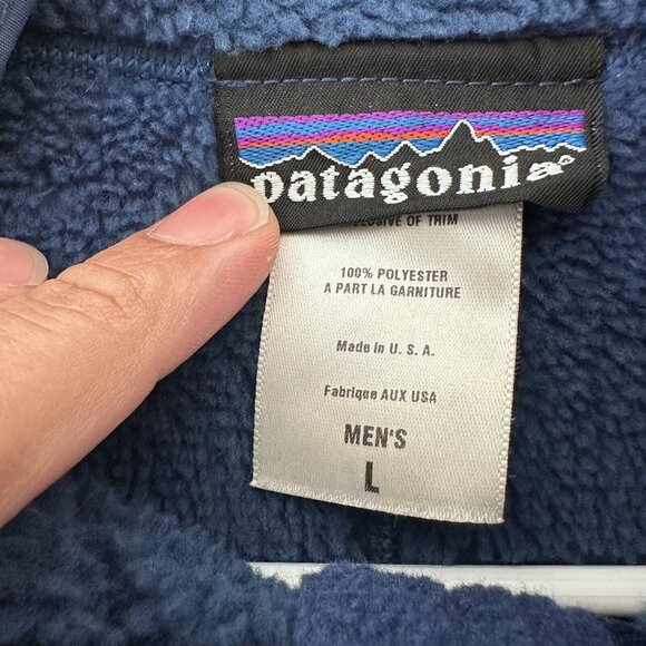 Patagonia Jacket Mens L Blue R2 Granular Full Zip Fleece Lined Made In USA - Picture 6 of 14